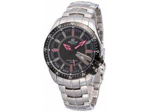 Casio Men's Edifice EF130D-1A4V Silver Stainless-Steel Quartz Watch with Black Dial Casio Men's Edifice EF130D-1A4V Silver Stainless-Steel Quartz Watch with Black Dial