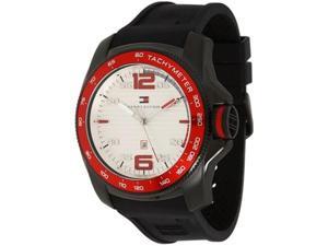 Tommy Hilfiger Men's Windsurf 1790854 Black Silicone Quartz Watch with White Dial Tommy Hilfiger Men's Windsurf 1790854 Black Silicone Quartz Watch with White Dial