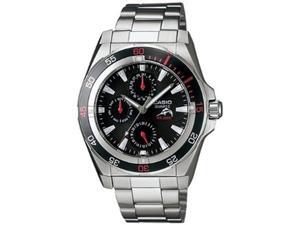 Casio Men's Edifice EFB300D-1AV Silver Stainless-Steel Quartz Watch with Black Dial Casio Men's Edifice EFB300D-1AV Silver Stainless-Steel Quartz Watch with Black Dial