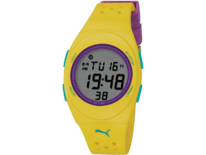 Puma Unisex PU910942007 Yellow Plastic Quartz Watch with Digital Dial Puma Unisex PU910942007 Yellow Plastic Quartz Watch with Digital Dial