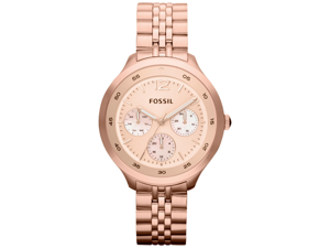 Fossil Women's Editor ES3241 Rose-Gold Stainless-Steel Analog Quartz Watch with Rose-Gold Dial Fossil Women's Editor ES3241 Rose-Gold Stainless-Steel Analog Quartz Watch with Rose-Gold Dial