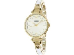 Fossil Women's Georgia ES3260 Two-Tone Stainless-Steel Analog Quartz Watch with Gold Dial Fossil Women's Georgia ES3260 Two-Tone Stainless-Steel Analog Quartz Watch with Gold Dial