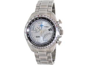 Timex Men's Intelligent Quartz T2P104 Silver Stainless-Steel Quartz Watch with Silver Dial Timex Men's Intelligent Quartz T2P104 Silver Stainless-Steel Quartz Watch with Silver Dial