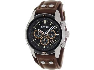 Fossil Men's Coachman CH2891 Brown Leather Quartz Watch with Black Dial Fossil Men's Coachman CH2891 Brown Leather Quartz Watch with Black Dial