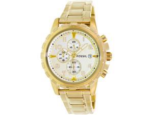 Fossil Men's Dean FS4867 Gold Stainless-Steel Quartz Watch with Gold Dial Fossil Men's Dean FS4867 Gold Stainless-Steel Quartz Watch with Gold Dial