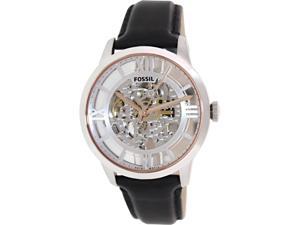 Fossil Men's Townsman ME3041 Black Leather Automatic Watch with Silver Dial Fossil Men's Townsman ME3041 Black Leather Automatic Watch with Silver Dial