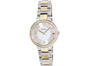 Fossil Women's Virginia ES3503 Two-Tone Stainless-Steel Quartz Watch with White Dial Fossil Women's Virginia ES3503 Two-Tone Stainless-Steel Quartz Watch with White Dial