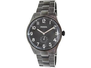 Fossil Men's Agent FS4854 Black Stainless-Steel Quartz Watch with Black Dial Fossil Men's Agent FS4854 Black Stainless-Steel Quartz Watch with Black Dial