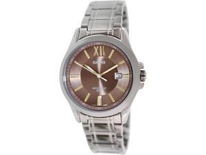 Casio Men's MTPE103D-5AV Silver Stainless-Steel Quartz Watch with Green Dial Casio Men's MTPE103D-5AV Silver Stainless-Steel Quartz Watch with Green Dial