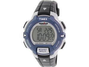 Timex Men's Ironman T5K810 Blue Rubber Quartz Watch with Digital Dial Timex Men's Ironman T5K810 Blue Rubber Quartz Watch with Digital Dial