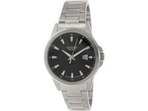 Citizen Men's BI1010-51E Silver Stainless-Steel Quartz Watch with Black Dial Citizen Men's BI1010-51E Silver Stainless-Steel Quartz Watch with Black Dial