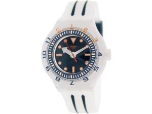 Swatch Men's Originals SUUK402 Clear Rubber Swiss Quartz Watch with Blue Dial Swatch Men's Originals SUUK402 Clear Rubber Swiss Quartz Watch with Blue Dial