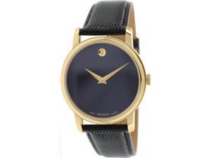 Movado 2100005 Museum Black Dial Black Leather Band Men's Quartz Analog Watch Movado 2100005 Museum Black Dial Black Leather Band Men's Quartz Analog Watch