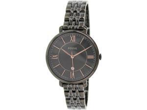 Fossil Women's Jacqueline ES3614 Black Stainless-Steel Quartz Watch with Black Dial Fossil Women's Jacqueline ES3614 Black Stainless-Steel Quartz Watch with Black Dial