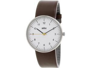 Braun Men's BN0021WHBRG Brown Leather Analog Quartz Watch with White Dial Braun Men's BN0021WHBRG Brown Leather Analog Quartz Watch with White Dial