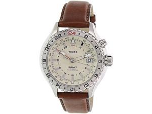 Timex Men's Intelligent Quartz T2P426 Brown Leather Analog Quartz Watch Timex Men's Intelligent Quartz T2P426 Brown Leather Analog Quartz Watch