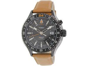 Timex Men's Intelligent Quartz T2P427 Brown Leather Quartz Watch Timex Men's Intelligent Quartz T2P427 Brown Leather Quartz Watch