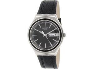Swatch Men's Irony YGS774 Black Leather Swiss Quartz Watch Swatch Men's Irony YGS774 Black Leather Swiss Quartz Watch