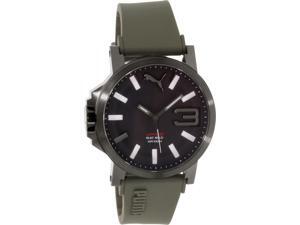 Puma Men's PU103911002 Black Leather Quartz Watch Puma Men's PU103911002 Black Leather Quartz Watch