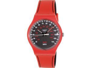 Swatch Men's Originals SUOR104 Red Silicone Swiss Quartz Watch Swatch Men's Originals SUOR104 Red Silicone Swiss Quartz Watch