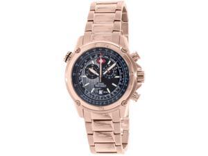 Swiss Precimax Men's Squadron Pro SP13079 Rose-Gold Stainless-Steel Swiss Chronograph Watch with Black Dial Swiss Precimax Men's Squadron Pro SP13079 Rose-Gold Stainless-Steel Swiss Chronograph Watch with Black Dial