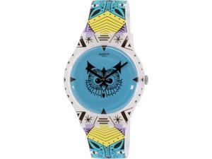 Swatch Women's Originals SUOZ191 Blue Rubber Swiss Quartz Watch Swatch Women's Originals SUOZ191 Blue Rubber Swiss Quartz Watch