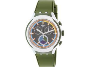 Swatch Men's Irony YYS4009 Green Silicone Swiss Quartz Watch Swatch Men's Irony YYS4009 Green Silicone Swiss Quartz Watch