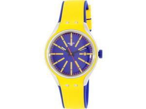 Swatch Men's Irony YES4009 Yellow Silicone Swiss Quartz Watch Swatch Men's Irony YES4009 Yellow Silicone Swiss Quartz Watch