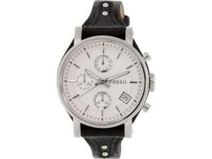 Fossil Women's ES3817 Silver Leather Quartz Watch Fossil Women's ES3817 Silver Leather Quartz Watch