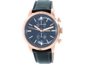 Fossil Men's FS5097 Black Leather Quartz Watch Fossil Men's FS5097 Black Leather Quartz Watch