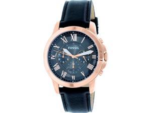 Fossil Men's FS5085 Rose Gold Leather Quartz Watch Fossil Men's FS5085 Rose Gold Leather Quartz Watch