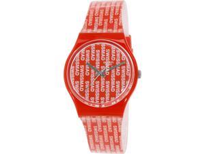 Swatch Women's Originals GR143 Red Plastic Swiss Quartz Watch Swatch Women's Originals GR143 Red Plastic Swiss Quartz Watch