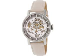 Fossil Women's Boyfriend ME3069 Beige Leather Automatic Watch Fossil Women's Boyfriend ME3069 Beige Leather Automatic Watch