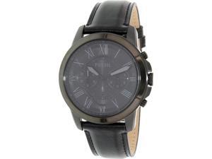 Fossil Men's Grant FS5132 Black Leather Quartz Watch Fossil Men's Grant FS5132 Black Leather Quartz Watch