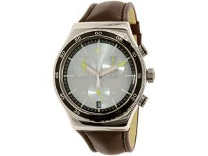 Swatch Men's Irony YVS429 Brown Leather Swiss Quartz Watch Swatch Men's Irony YVS429 Brown Leather Swiss Quartz Watch