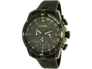 Citizen Men's CA4156-01W Green Rubber Eco-Drive Watch Citizen Men's CA4156-01W Green Rubber Eco-Drive Watch