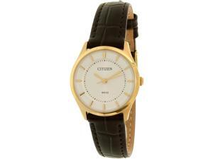 Citizen Women's ER0203-00A Brown Leather Quartz Watch Citizen Women's ER0203-00A Brown Leather Quartz Watch