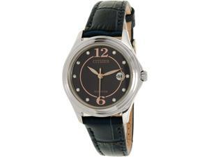 Citizen Women's Eco-Drive FE1130-04L Blue Leather Eco-Drive Watch Citizen Women's Eco-Drive FE1130-04L Blue Leather Eco-Drive Watch