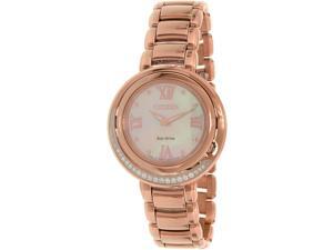 Citizen Women's Eco-Drive EX1122-58D Gold Stainless-Steel Eco-Drive Watch Citizen Women's Eco-Drive EX1122-58D Gold Stainless-Steel Eco-Drive Watch
