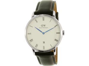 Daniel Wellington Men's Dapper Sheffield 1121DW Silver Leather Quartz Watch Daniel Wellington Men's Dapper Sheffield 1121DW Silver Leather Quartz Watch