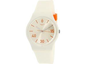 Swatch Women's Gent GZ302 White Silicone Swiss Quartz Watch Swatch Women's Gent GZ302 White Silicone Swiss Quartz Watch