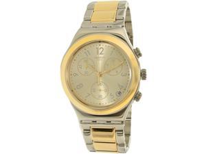 Swatch Men's Dreamnight Golden YCS590G Gold/Silver Stainless-Steel Swiss Quartz Watch Swatch Men's Dreamnight Golden YCS590G Gold/Silver Stainless-Steel Swiss Quartz Watch