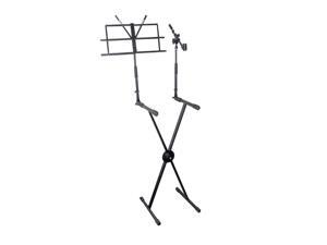Pyle Keyboard Stand with Music Stand and Microphone Boom Pyle Keyboard Stand with Music Stand and Microphone Boom