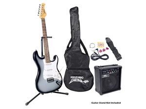 Pyle Beginner Electric Guitar Package- Grey Silver Pyle Beginner Electric Guitar Package- Grey Silver