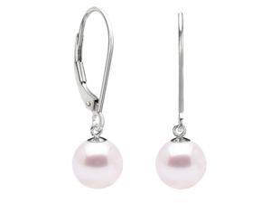 8mm AAA Flawless Pearl Earrings on Leverbacks 8mm AAA Flawless Pearl Earrings on Leverbacks