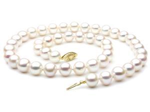 Freshwater Pearl Necklace - 6-7mm AAA Quality 18" 14k Gold Clasp Freshwater Pearl Necklace - 6-7mm AAA Quality 18" 14k Gold Clasp