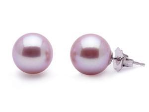 Freshwater Lavender Pearl Earrings 8mm AA+ Quality Freshwater Lavender Pearl Earrings 8mm AA+ Quality