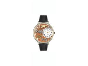 Faith Hope Love Joy Black Leather And Silvertone Watch #U0710015 Faith Hope Love Joy Black Leather And Silvertone Watch #U0710015