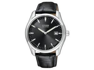 Citizen Eco Drive Black Dial Black Leather Mens Watch AU1040-08E Citizen Eco Drive Black Dial Black Leather Mens Watch AU1040-08E