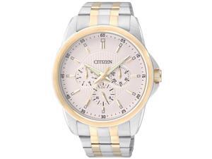 Citizen AG8344-57A Men's Beige Dial Two Tone Steel Multi-Function Watch Citizen AG8344-57A Men's Beige Dial Two Tone Steel Multi-Function Watch